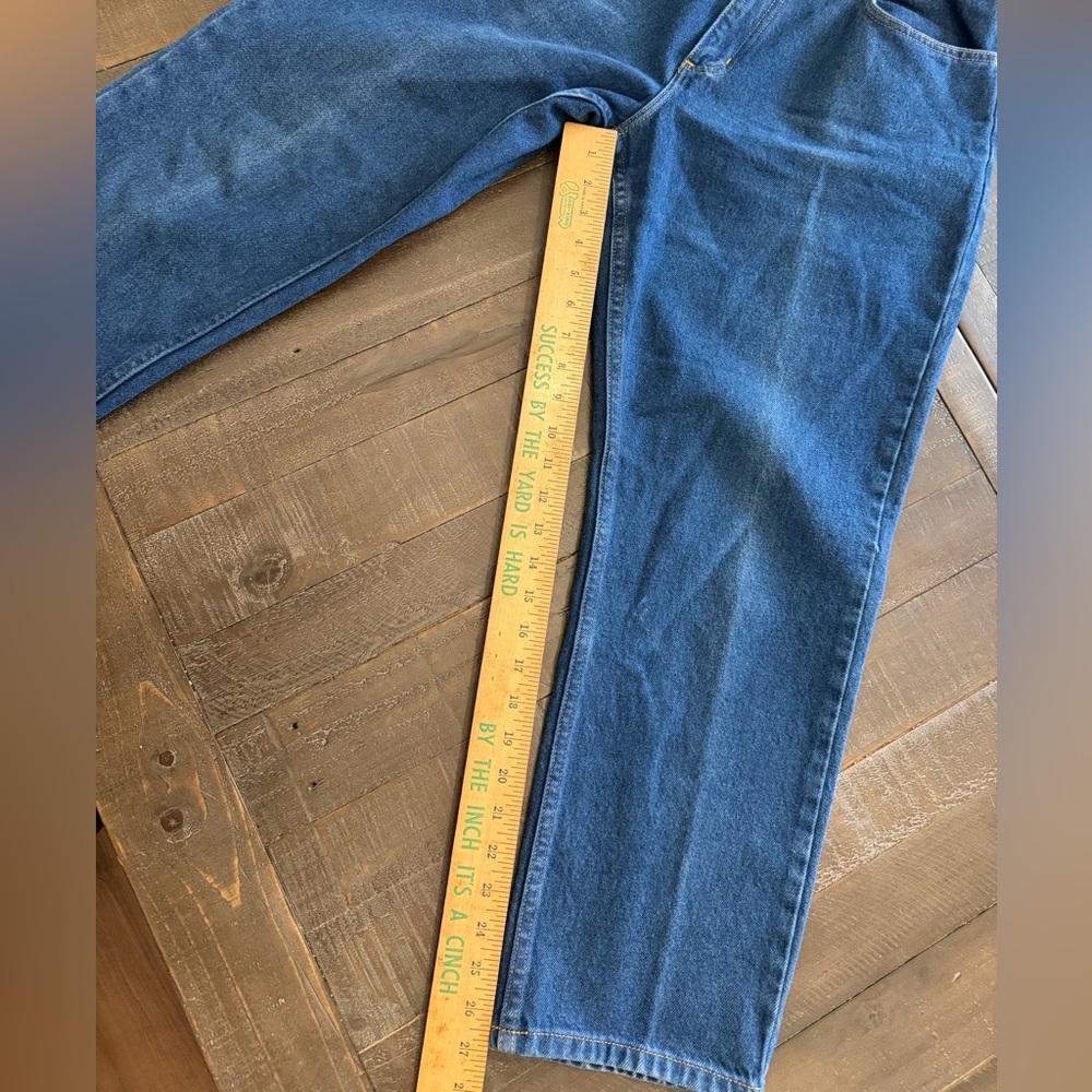 L.L. Bean Women's Straight 12P Cotton Blue Jeans Vintage 90’s Dark Blue - Picture 6 of 10